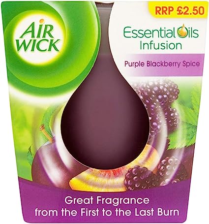 Airwick Fragranced Candle BlackBerry Spice 6 x 105g,