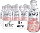 Purdey's Replenish Multivitamin Energy Drink Raspberry & Rose Pack of 12 x 330ml Bottles