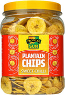 Tropical Sun Sweet Chilli Flavour Plantain Chips Pack of 6 x 450g