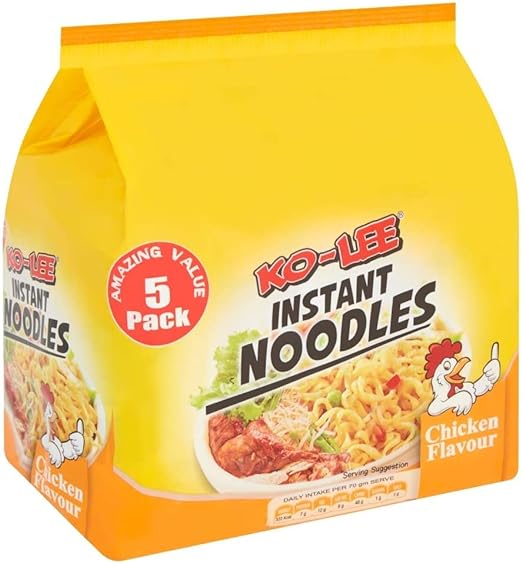 Ko - Lee Instant Noodles Chicken Flavour 350g Pack of 6 (5 X 70G)