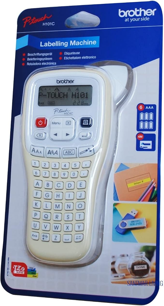 Brother P-Touch H101C Handheld Labelling Print Machine System + Tape + Batteries