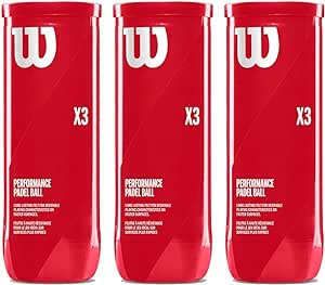 Wilson X3 Padel Balls, 6 X 3 pack