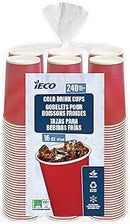 iECO Compostable Paper Red Cup, 473ml, 16oz x 240pk