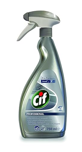Cif Professional stainless steel liquid cleaner (Pack Of 6x 750ml)
