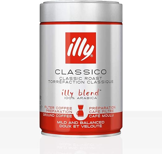 Illy Filter Ground Coffee for Filter Coffee Machines Brow Label 2 x 250g