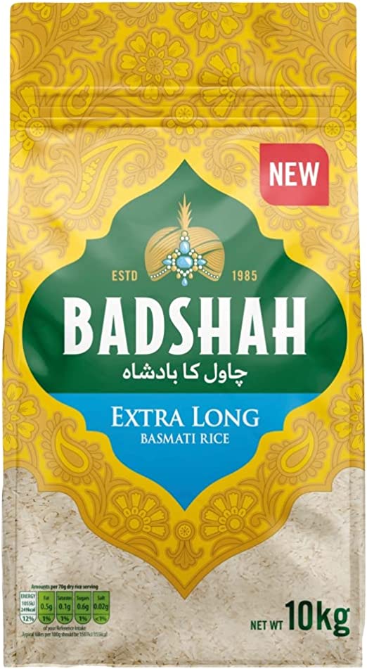 Badshah Extra Long Basmati Rice, 10kg