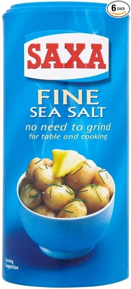 Saxa sea salt fine 6x350g