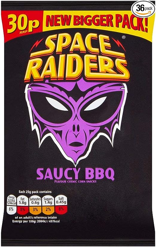 Space raiders saucy BBQ 36x25g