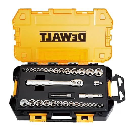 DEWALT® DWMT45034 Mechanics 1/4 in. and 3/8 in. Drive Socket Set (34 pc.)