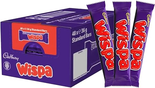 Cadbury Wispa Chocolate Bar Pack of 48x36g