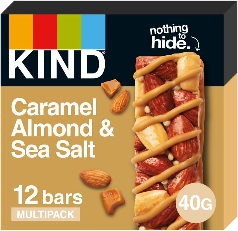 Kind Caramel Almond & Sea Salt Pack of 12 x 40g