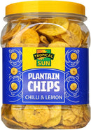 Tropical Sun Lemon and Chilli Flavour Plantain Chips Pack of 6 x 450g