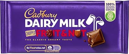 Cadbury Fruit & Nut Bar Pack of 22 x 95g