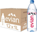 Evian Natural Mineral Water Pack of 1 ltr bottles