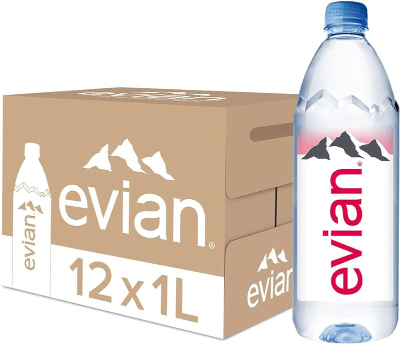 Evian Natural Mineral Water Pack of 1 ltr bottles