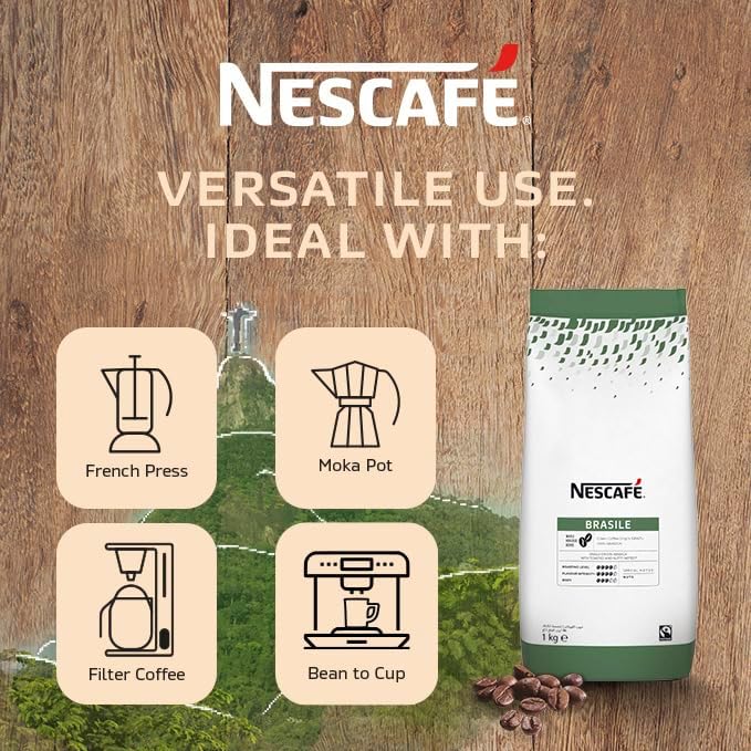 NESCAFÉ Brasile Coffee Beans Single Origin Fairtrade -6 x1kg