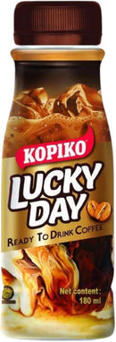 Kopiko Lucky Day Ready-to-Drink Coffee 180ml x 6 Bottles | Smooth & Energising Coffee