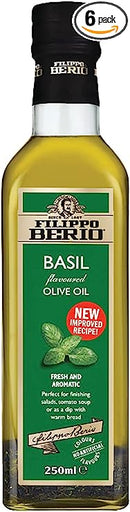 Filippo Berio Basil Flavoured Olive Oil 250 ml (Pack of 6)