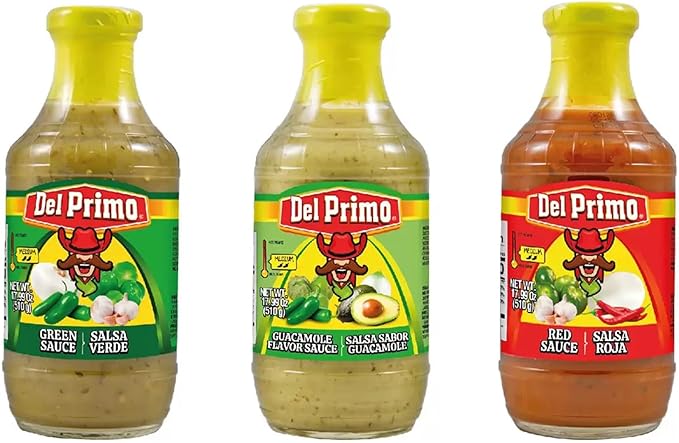 Del Primo Mexican Salsa Sauces Pack of 3 x 510g