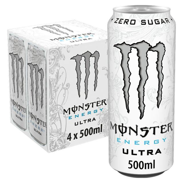 Monster Energy Drink Ultra White Zero Sugar 500ml Pack