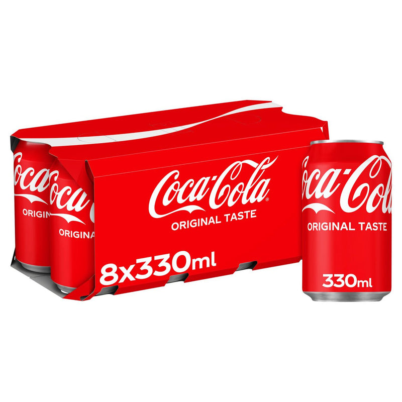 Coca-Cola Original Soft Drink 330ml Pack Cans