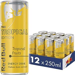 Red Bull Energy Drink Tropical Edition, 250 ml, Pack of 12