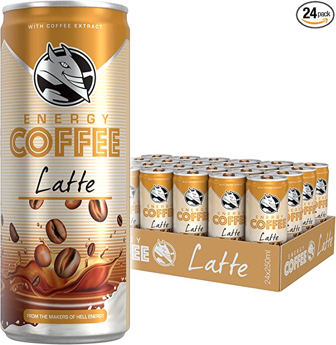 Energy coffee latte (pack Of 24x250ml) can