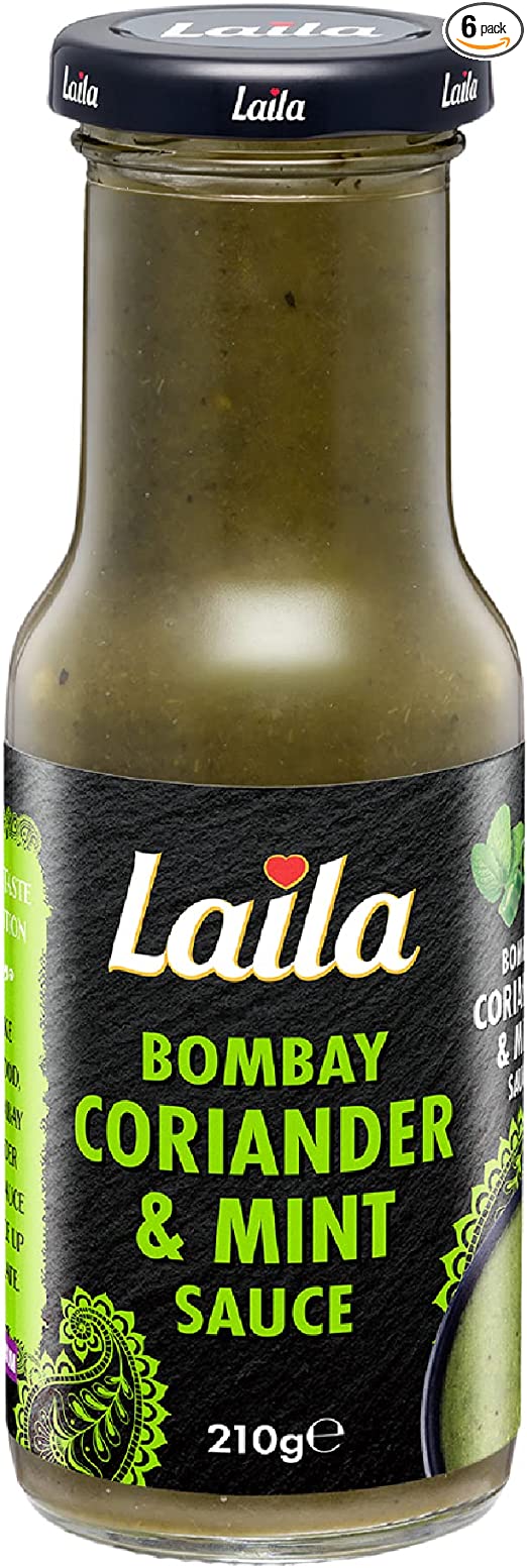 Laila Bombay Coriander & Mint Sauce 6x210g