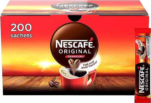 NESCAFE Original Instant Coffee Sachets - 200 x 1.8g Sticks