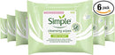 Simple Kind to Skin - Facial Wipes for sensitive skin with Glycerin, Vitamin E,and Vitamin B5 -25 Count (Pack of 6)