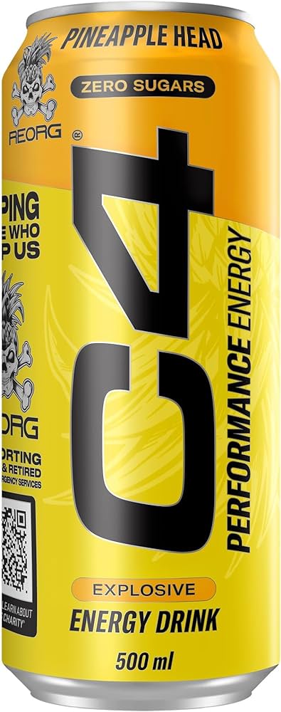 C4 Performance Energy Drinks Pineapple Head 12x500ml
