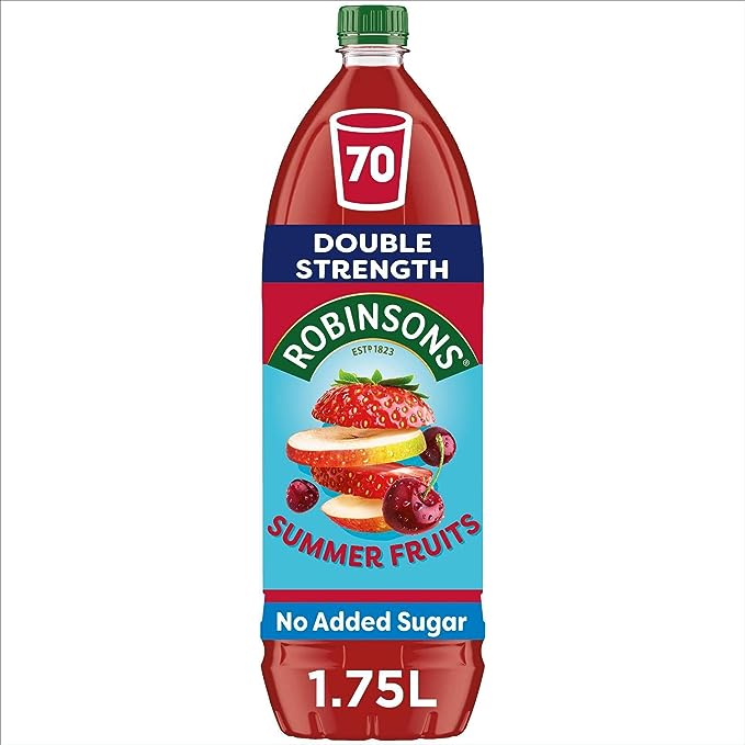 Robisons double strength summer fruit 2x1.75L