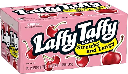 Laffy Taffy Cherry Sour Candy 24 X 23gm