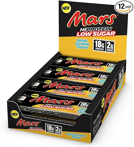 Mars Salted Caramel Low Sugar Chocolate Protein Bars - 12 x 57g