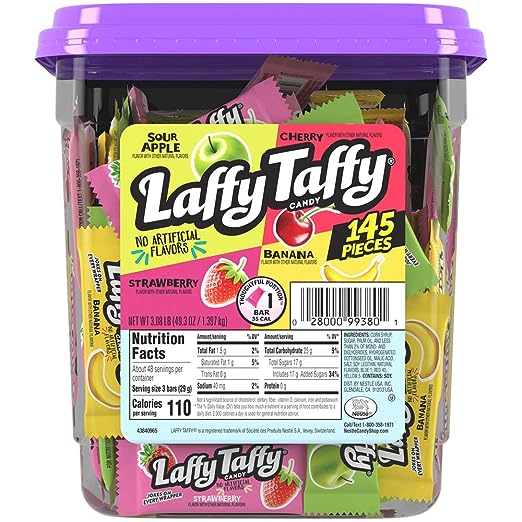 Laffy Taffy Assorted Candy Jar, 145 pieces