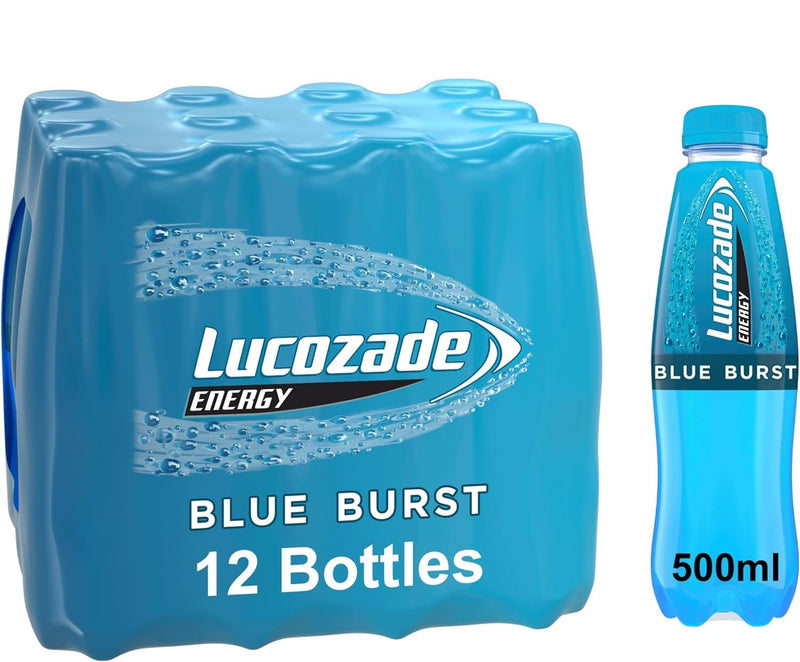 Lucozade Energy Drink Blur Burst Pack of 500ml bottles