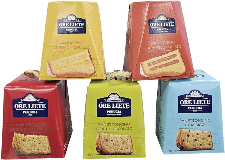 ORE LIETE Perugia Italian Mini Panettone 100g x 5 Pack