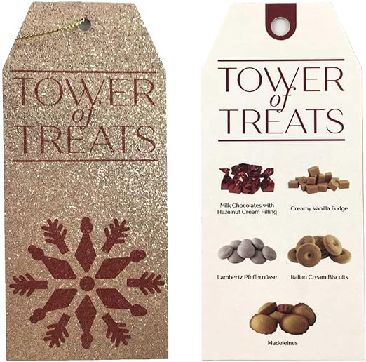 Festive Tower of Treats Gift Box Set- Hamper of Chocolates, Fudge, Biscuits (Random 1 tower will supplied)