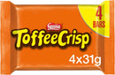 Toffee Crisp Chocolate Bars Multipacks, 14 Pack of 4 x 31 g, (Total 56 Bars)