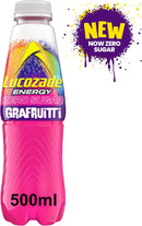 Lucozade Energy Zero Sugar Grafruitti Drink Bottle Pack of 12 x 500ml