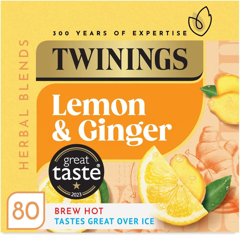 Twinings Lemon & Ginger Tea Bags Pack of 2x80s