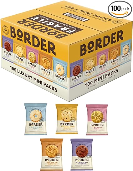 Border Biscuits 5 Varieties Twin Pack - 100 luxury mini packs