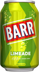 BARR Limeade Flavoured Fizzy Soft Drink Pack of 24 X 330 ml