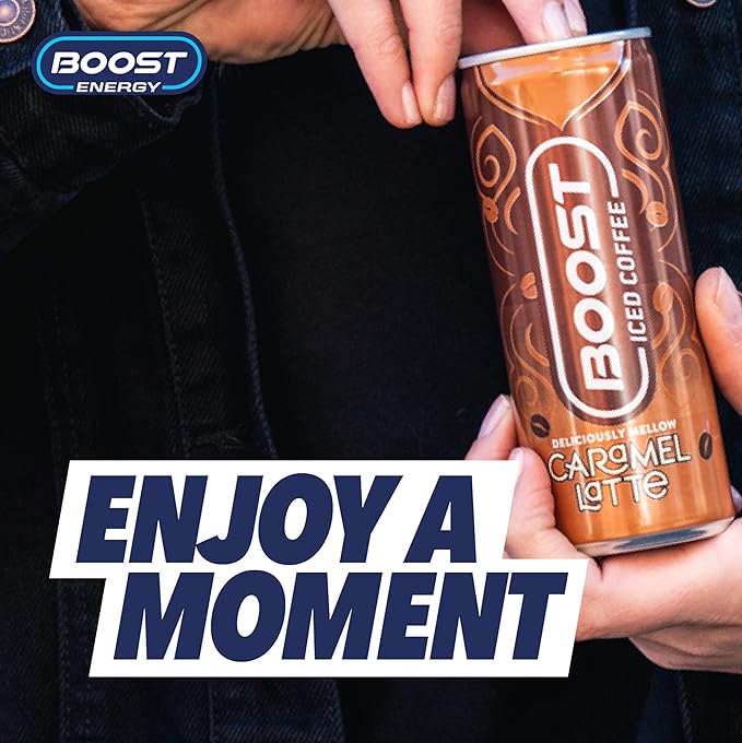 Boost Iced Coffee Caramel Latte Pack of 12x250ml can