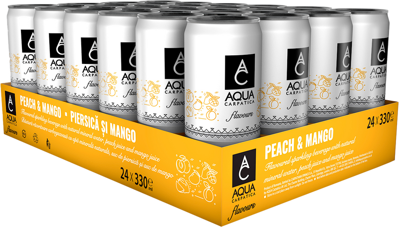 Aqua Sparkling Variety Flavors Water Pack of 24x330ml