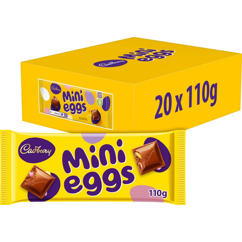 Cadbury Mini Eggs Chocolate Bar, 20 X 110GM