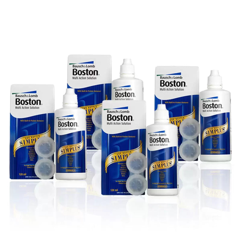 Bosyon Simplex Solution Bausch & Lomb Boston Simplus Solution Pack of 4x120ml (12 Months Suppl