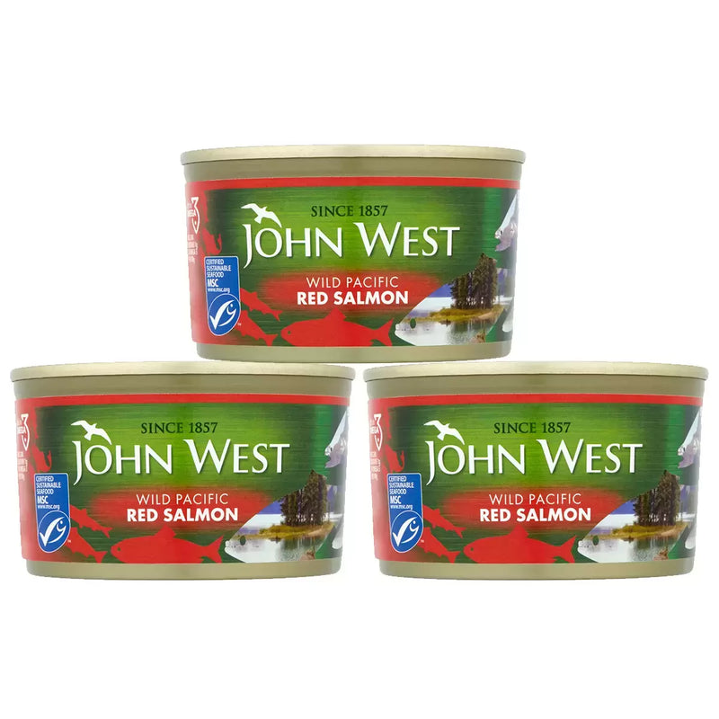 John West Wild Pacific Red Salmon Pack of 3 X 213G