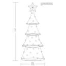 6ft (1.8m) Indoor Outdoor Twinkling Christmas Tree with  Lights of 220 LED