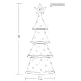 6ft (1.8m) Indoor Outdoor Twinkling Christmas Tree with  Lights of 220 LED